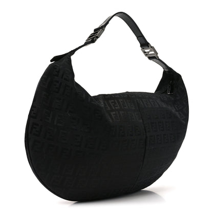 Fendi Zucchino Vitello Medium Chef Hobo Black 3 of 9