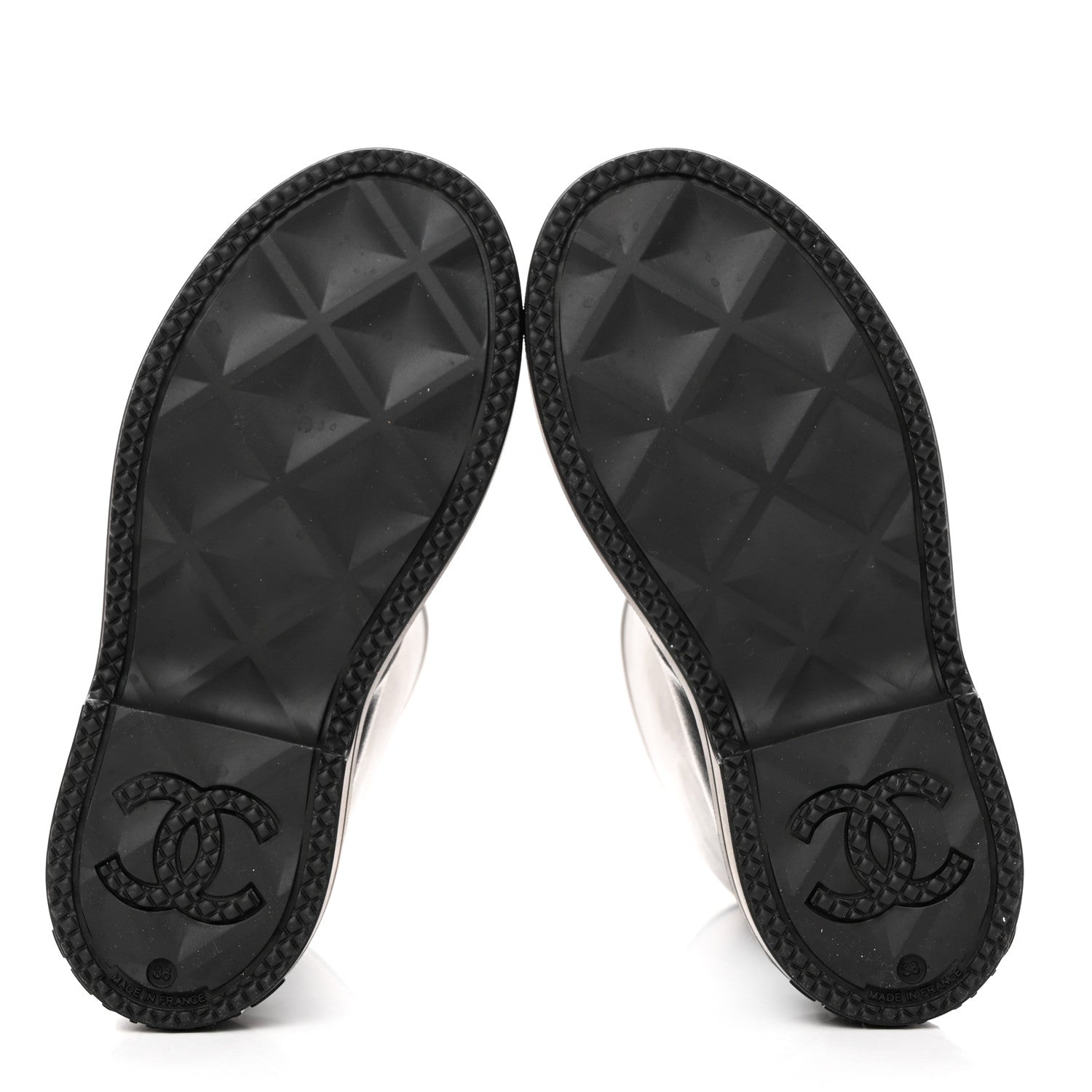 Chanel Caoutchouk CC High Boots 36 Black 5 of 8