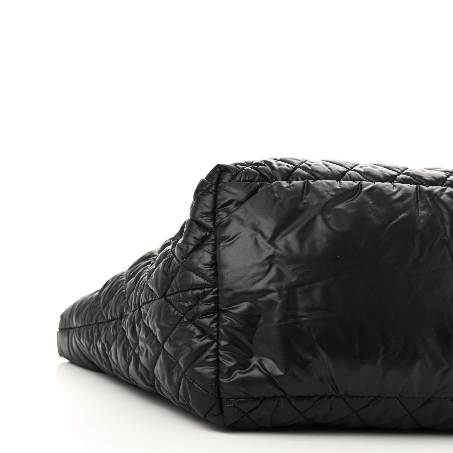 Nylon Quilted Large Coco Cocoon Tote Black