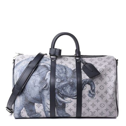 Louis Vuitton Savane Monogram Elephant Chapman Keepall Bandouliere 45 Dune 1 of 4