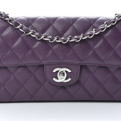 Chanel Caviar Quilted East West Flap Purple 8 of 12