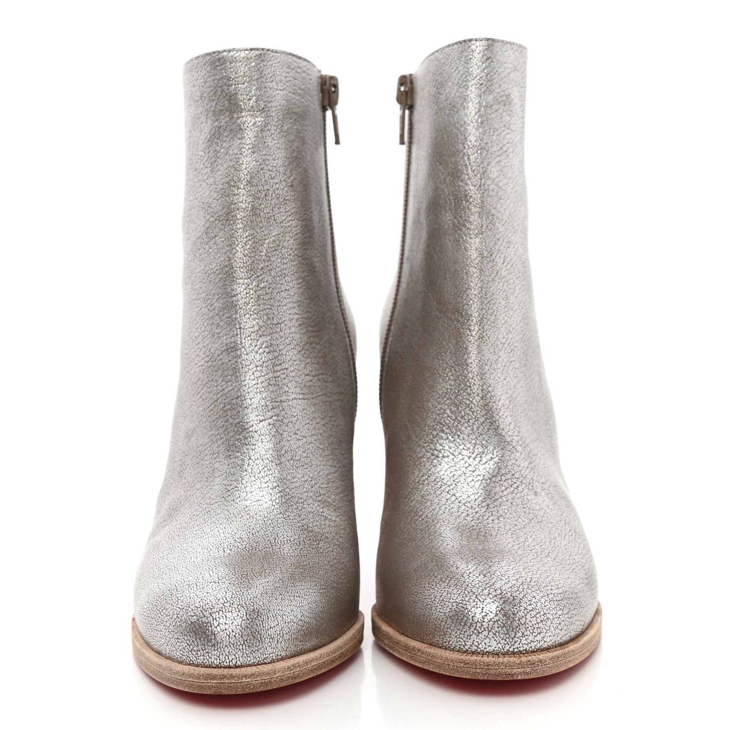 Christian Louboutin Kid Lame Washed Adox 85 Ankle Boots 36 Roche Grezzo Saponat 2 of 10