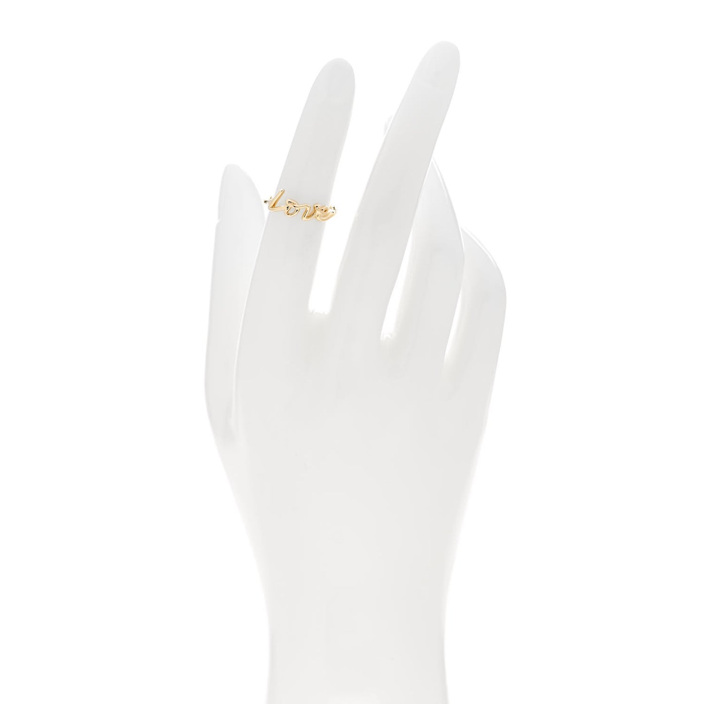 18K Yellow Gold Mini Paloma's Graffiti Love Ring 48 4.5