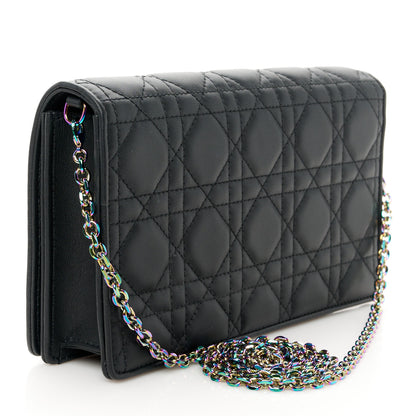 Christian Dior Lambskin Cannage Lady Dior Pouch Black 4 of 16
