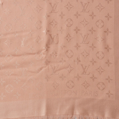 Louis Vuitton Silk Wool Monogram Shawl Rose 4 of 5
