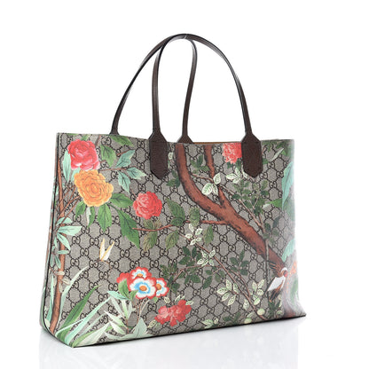 Gucci GG Supreme Monogram Tian Large Shopping Tote Beige Multicolor New Acero 3 of 9