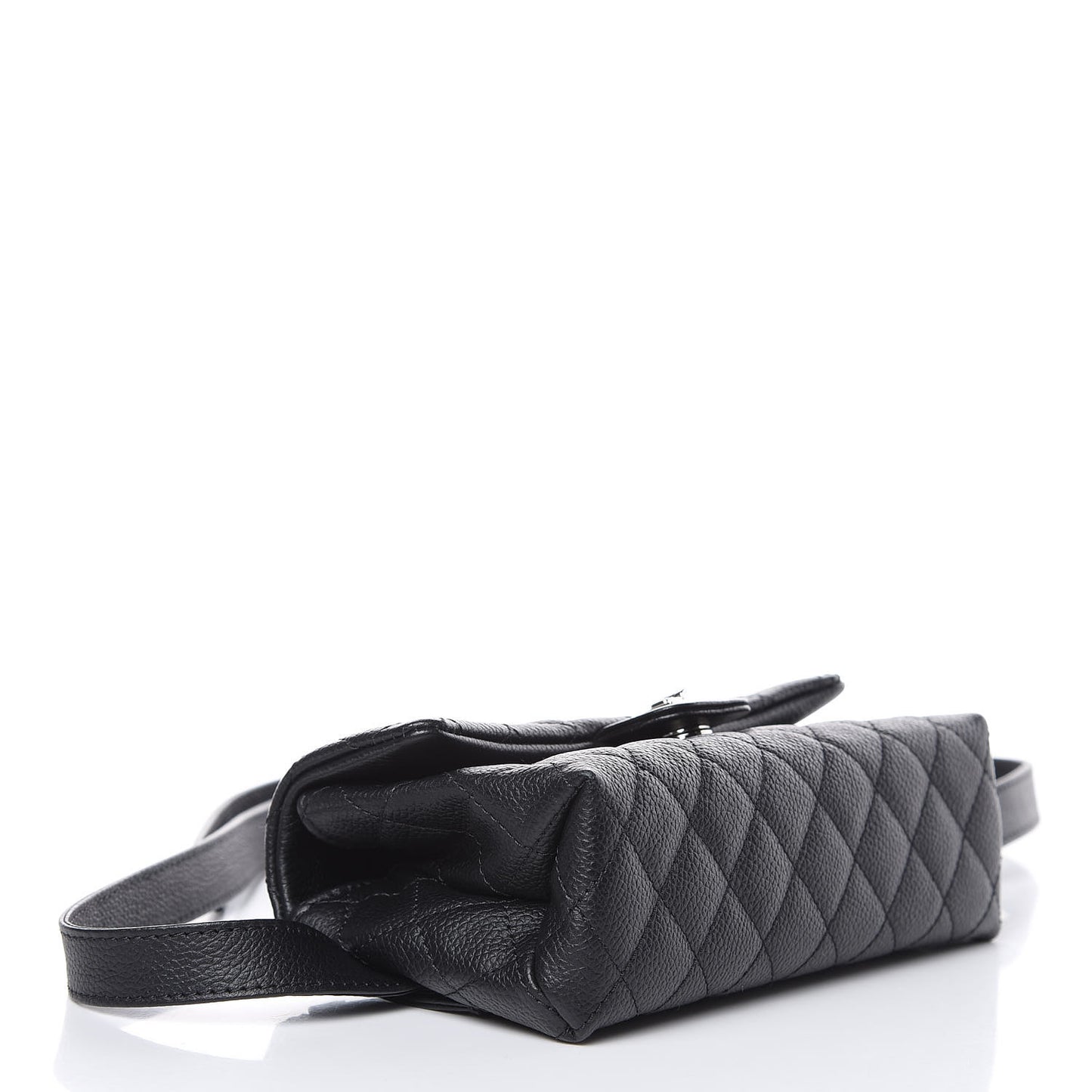 Grained Calfskin Quilted 2.55 Reissue Flap Belt Bag Clutch Black
