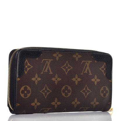 Louis Vuitton Monogram Zippy Retiro Wallet Black 3 of 8