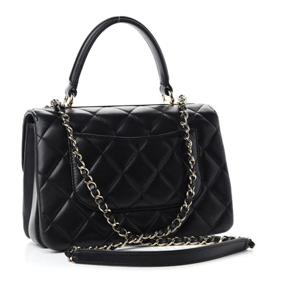 Chanel Lambskin Quilted Small Trendy CC Dual Handle Flap Bag Black 3 of 10