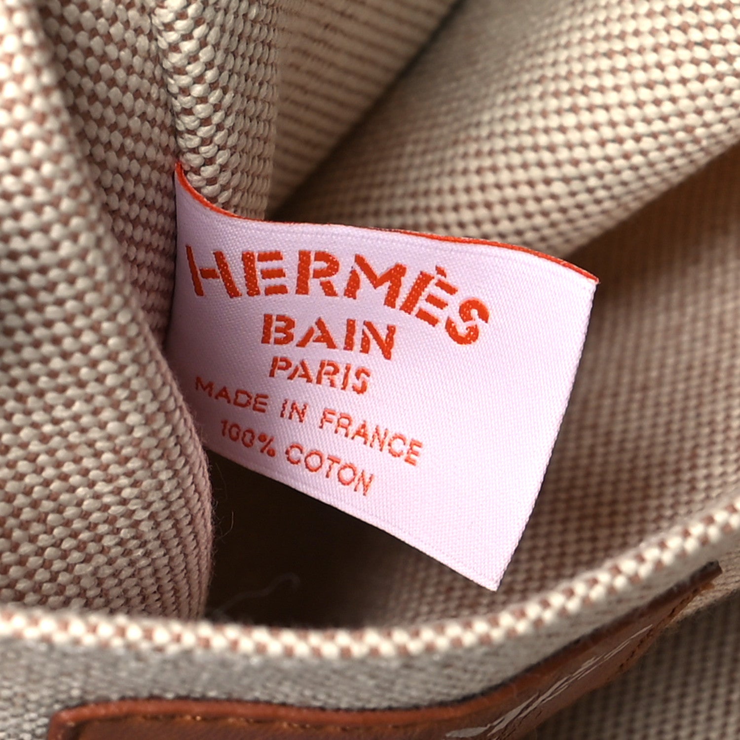 Hermes H Canvas Printed Escale A La Plage Beach Bag Or 7 of 13