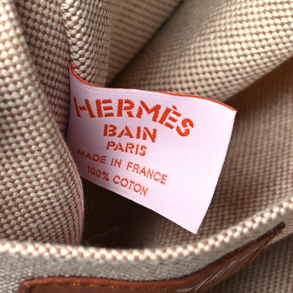 Hermes H Canvas Printed Escale A La Plage Beach Bag Or 7 of 13