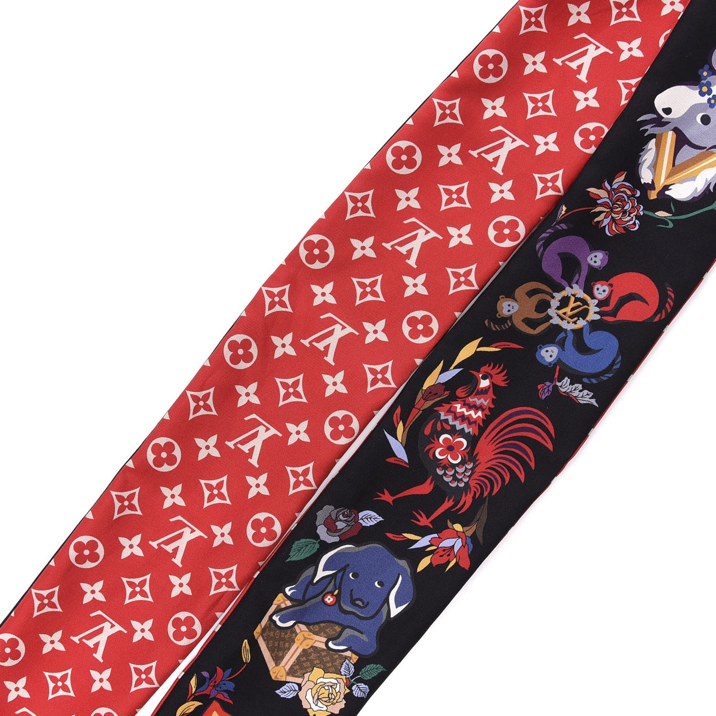 Silk Monogram Superstition Bandeau Black