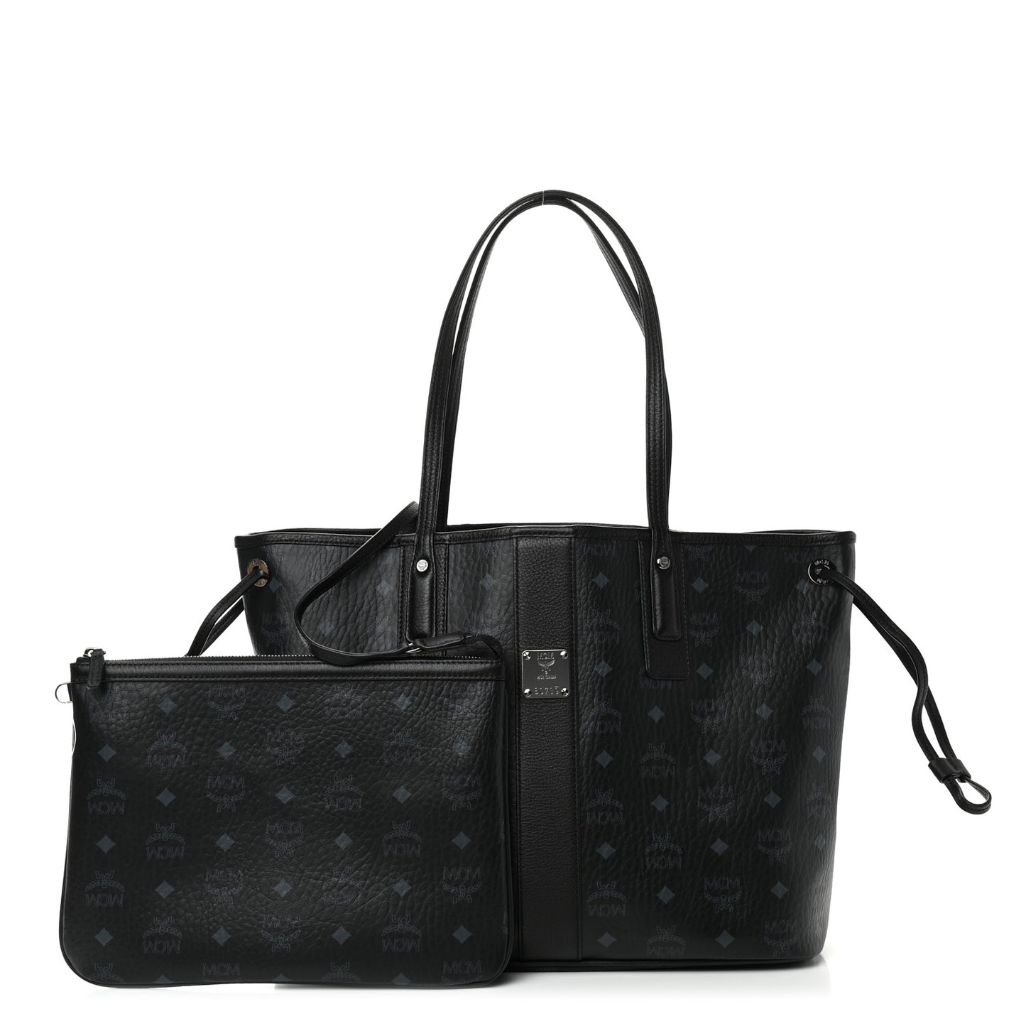 Visetos Medium Liz Reversible Shopper Tote Black