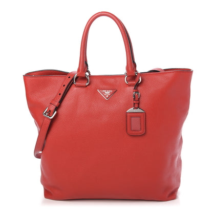 Prada Vitello Daino Tote Rosso 1 of 10