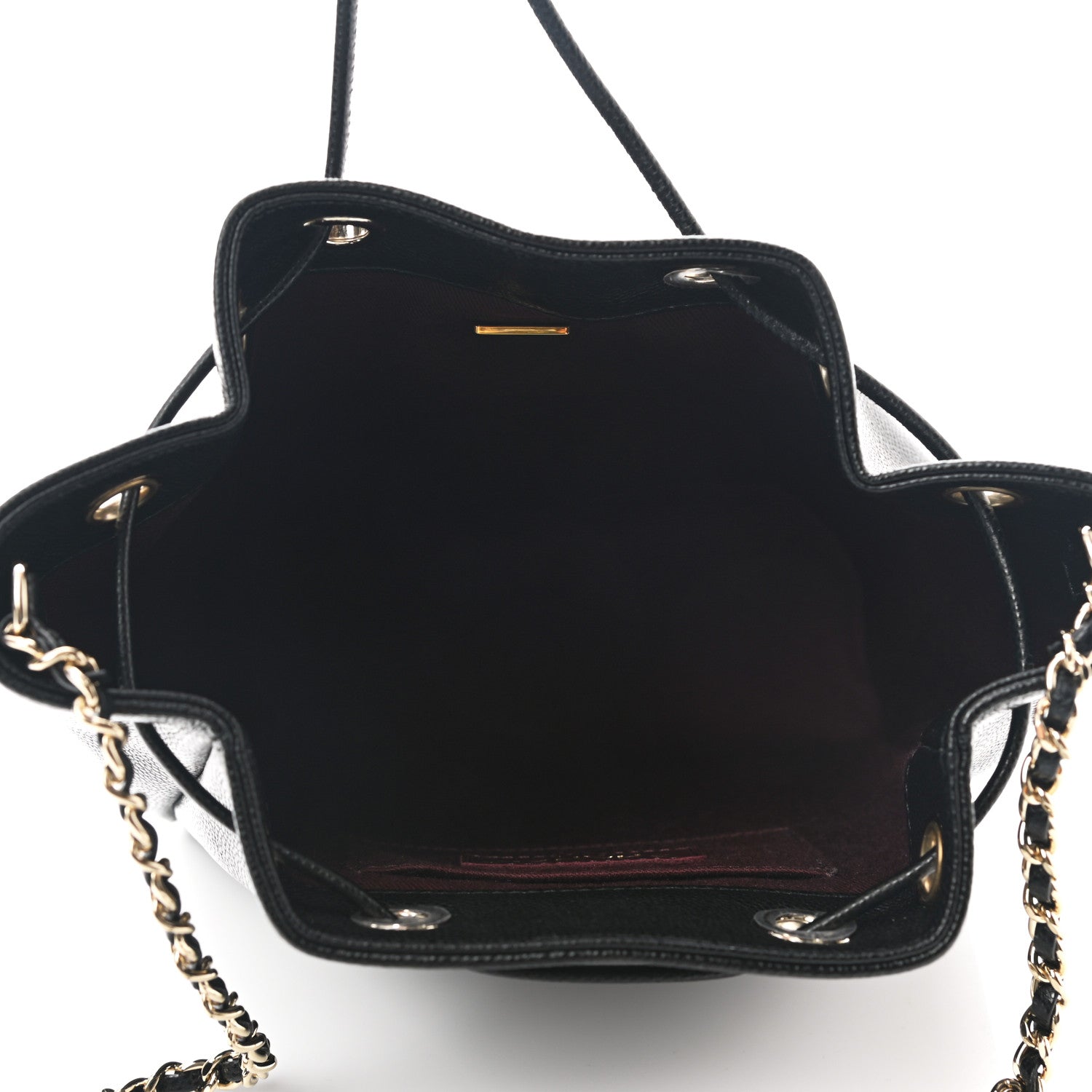 Chanel Caviar Quilted CC Pocket Bucket Bag Black 5 of 8