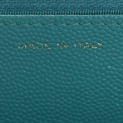 Chanel Caviar Quilted Wallet On Chain WOC Turquoise 7 of 9