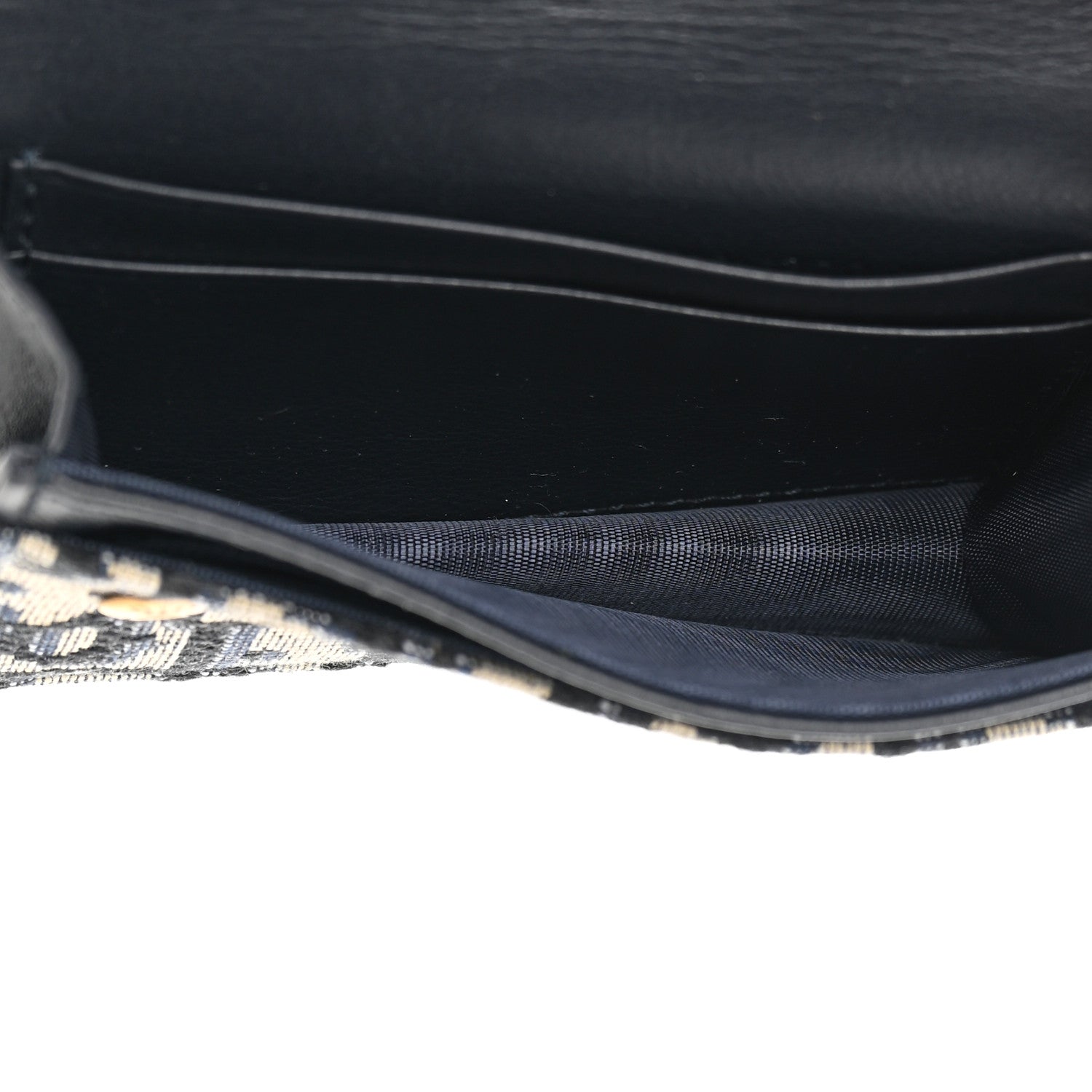Christian Dior Oblique Saddle Card Holder Blue 5 of 9