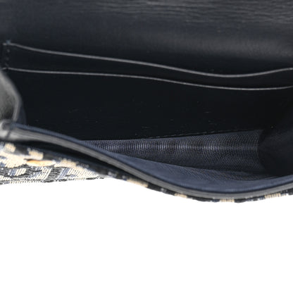 Christian Dior Oblique Saddle Card Holder Blue 5 of 9