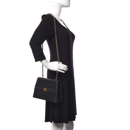 Chanel Lambskin Quilted Shoulder Flap Bag Black 2 of 34