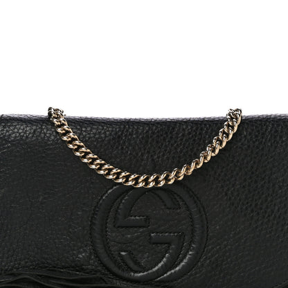 Gucci Pebbled Calfskin Medium Soho Flap Crossbody Black 8 of 20