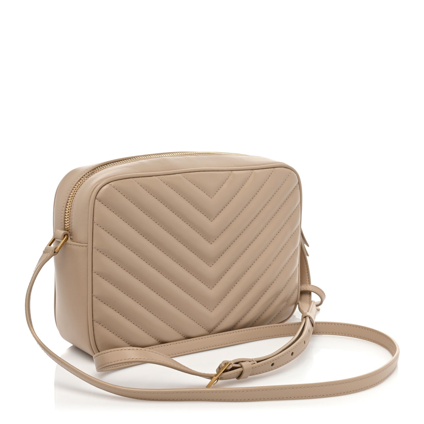 Calfskin Matelasse Monogram Lou Camera Bag Dark Beige