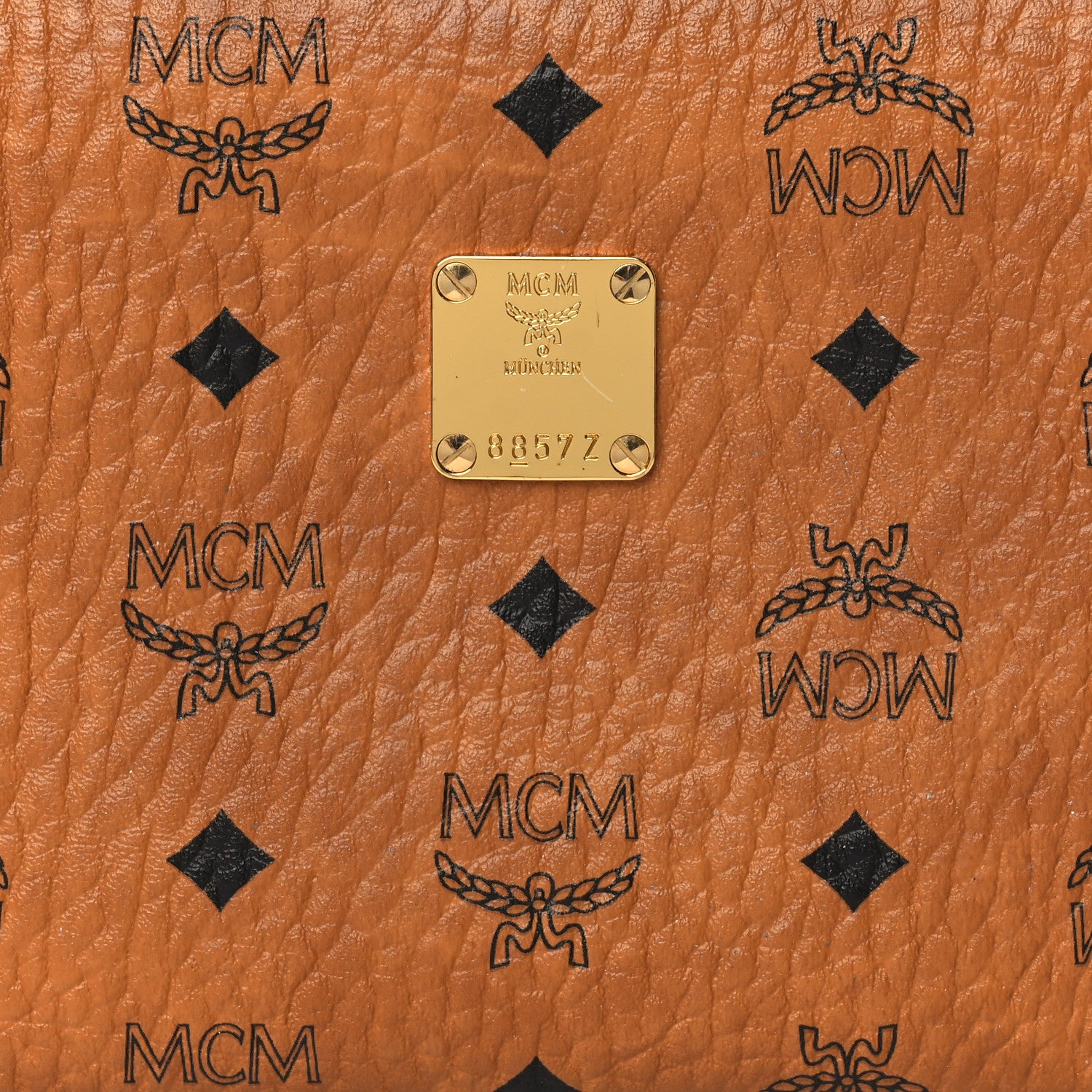 MCM Visetos Small Zip Pouch Cognac 7 of 7