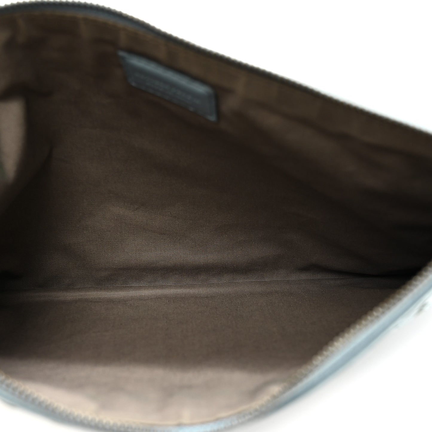 Nappa Intrecciato Zip Pouch Blue