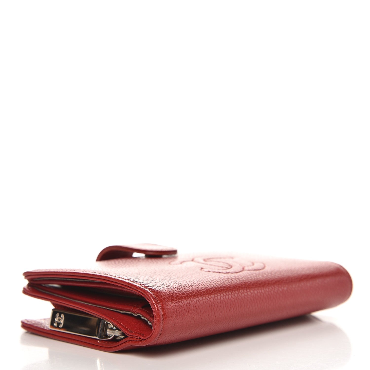 Chanel Caviar Timeless CC L-Zip Pocket Wallet Red 4 of 10