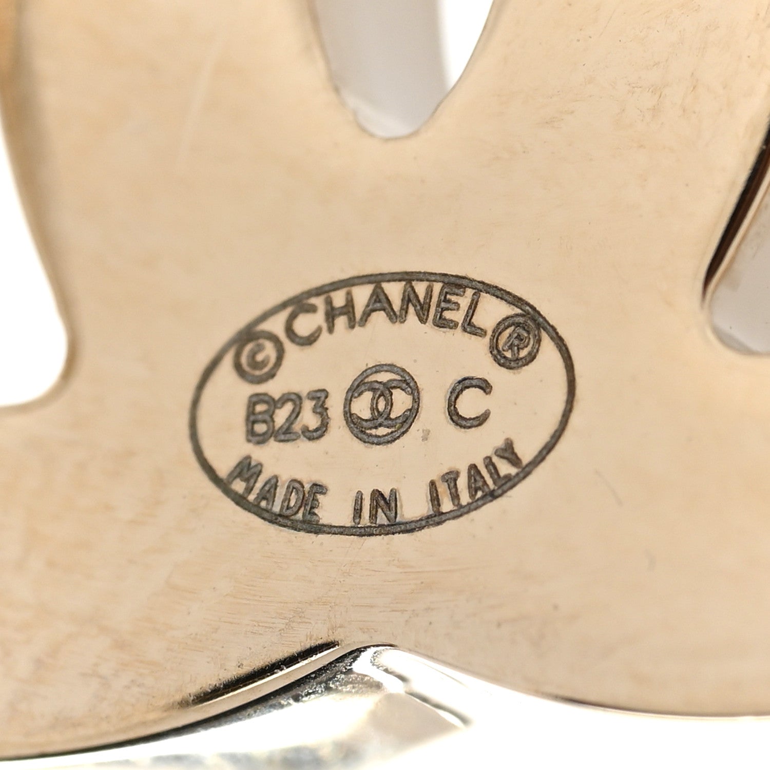 Chanel Metal Enamel CC Earrings Gold Black White 4 of 4