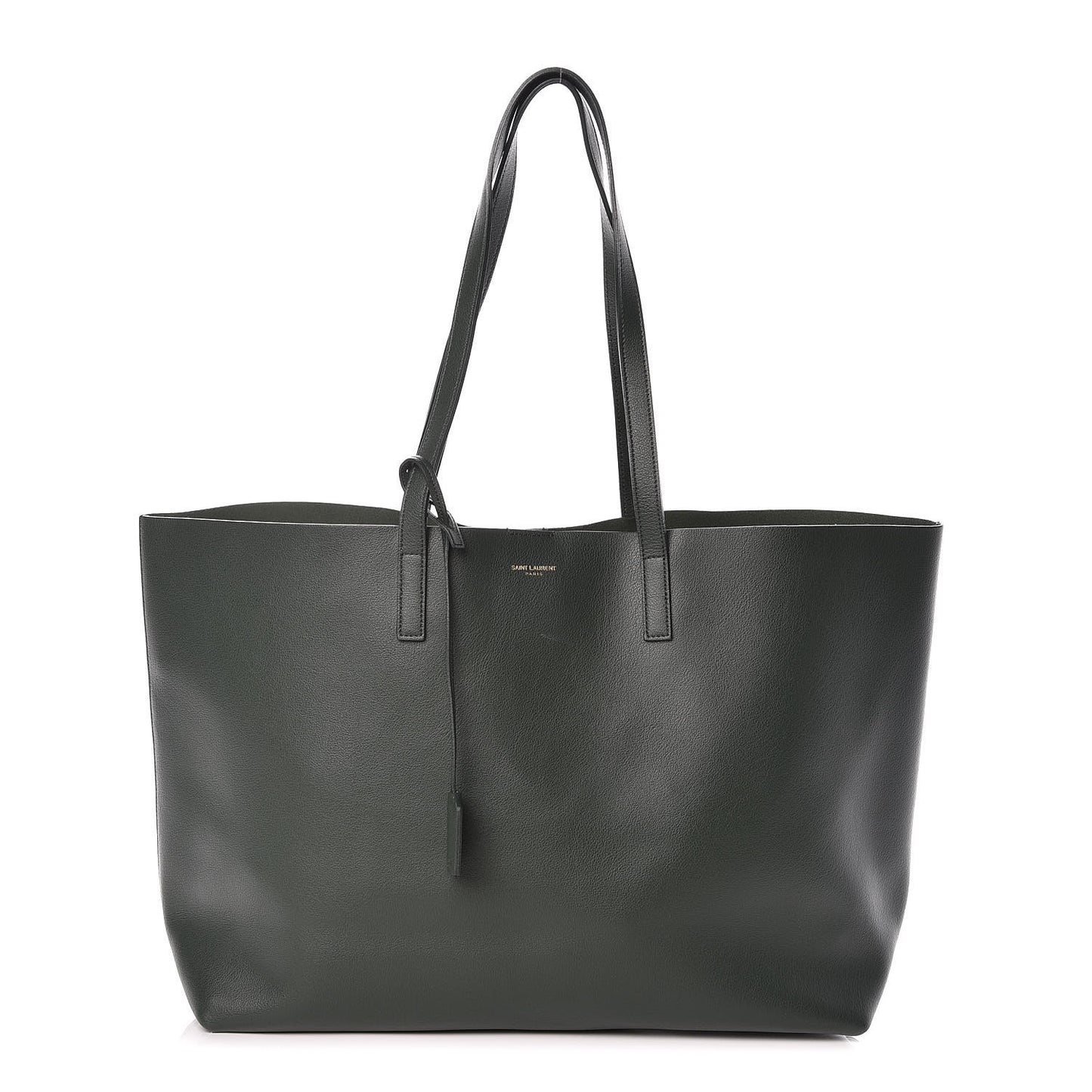 Calfskin Large Shopping Tote Dark Green