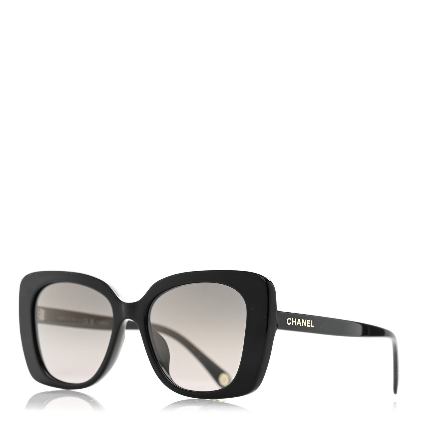 Acetate Rectangle Sunglasses 5504-A Black