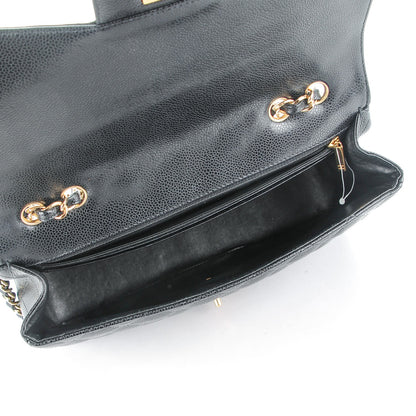Chanel Caviar Quilted Jumbo Single Flap Black 5 of 8