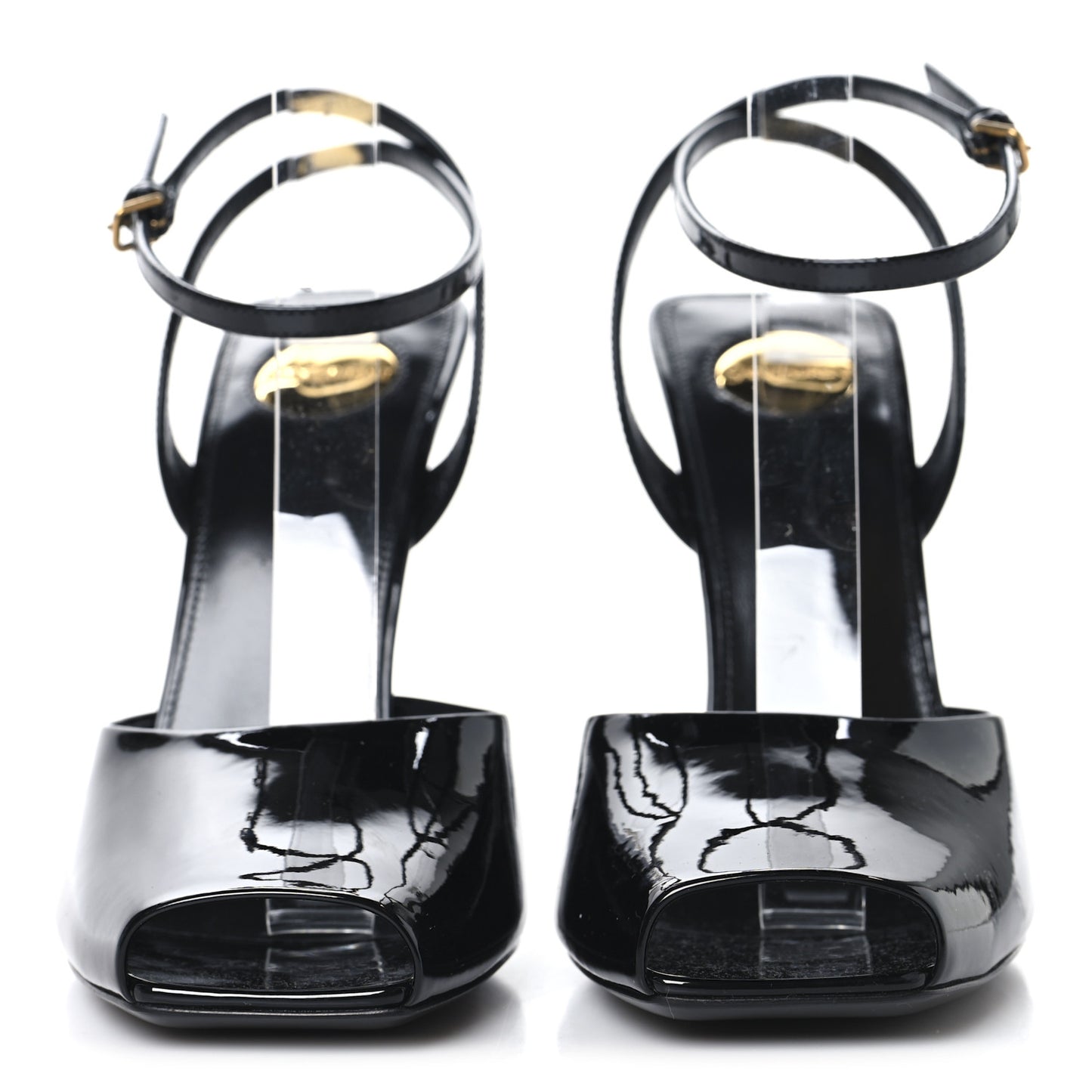 Patent Calfskin La Scandale 110 Sandals 38.5 Black