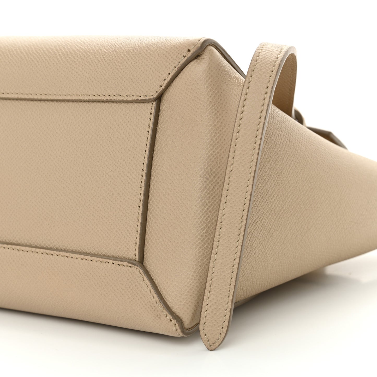 Baby Grained Calfskin Micro Belt Bag Light Taupe