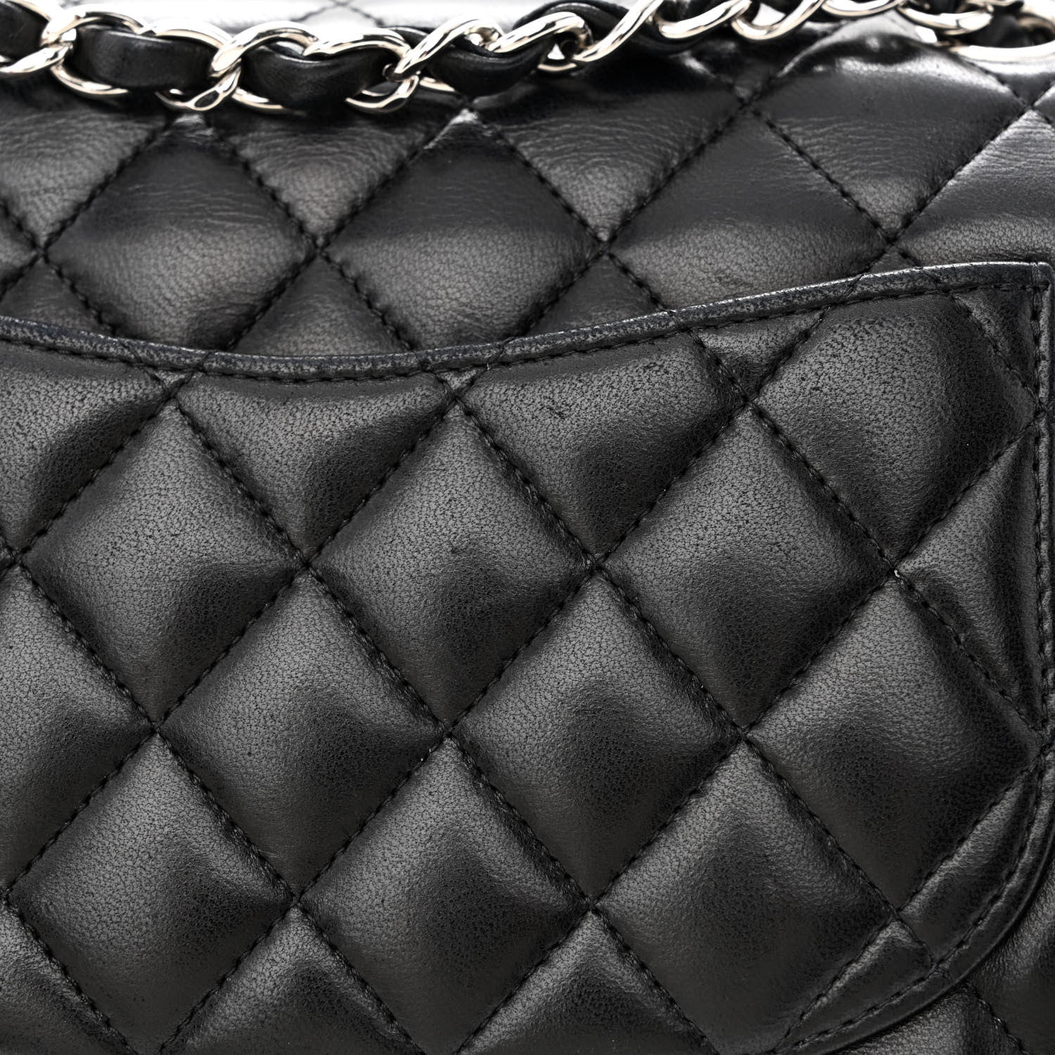 Chanel Lambskin Quilted Small Double Flap Black 13 of 14
