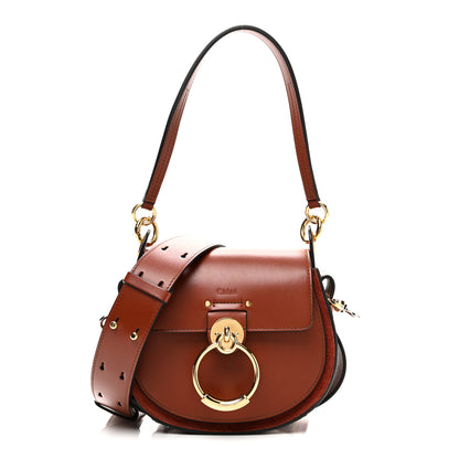 Chloe Calfskin Suede Small Tess Bag Sepia Brown 1 of 9