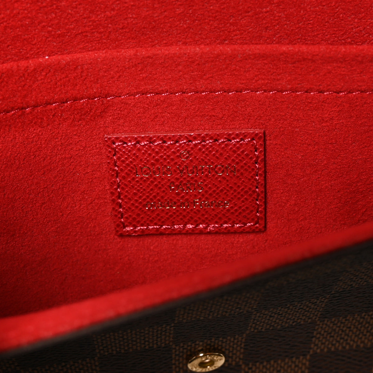 Louis Vuitton Damier Ebene Pochette Felicie Chain Wallet 7 of 10