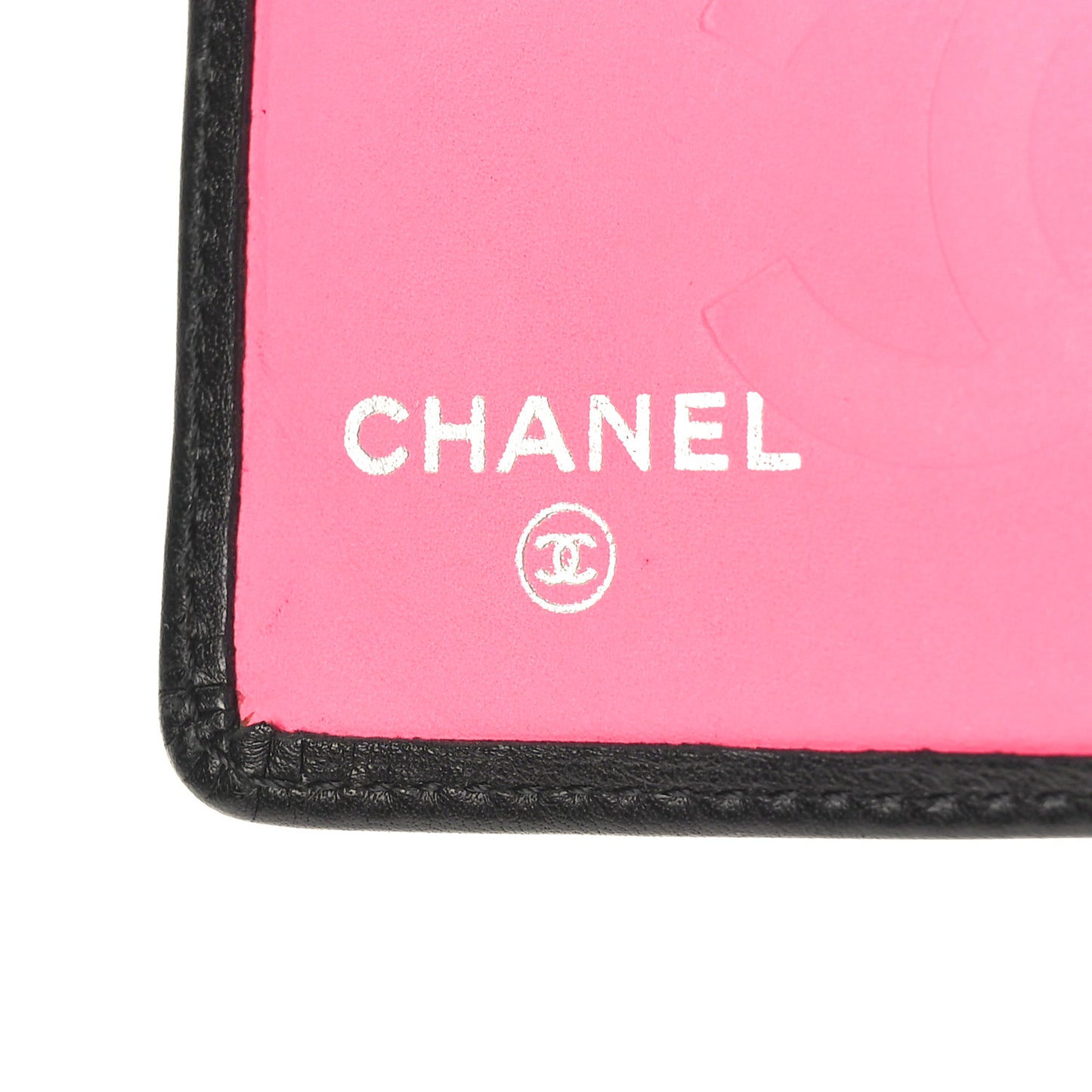 Calfskin Quilted Cambon Yen Wallet Black