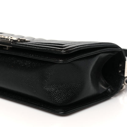 Chanel Caviar Chevron Quilted Medium Boy Flap Black 10 of 10