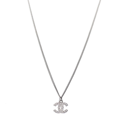 Chanel Crystal Timeless CC Necklace Silver 1 of 4
