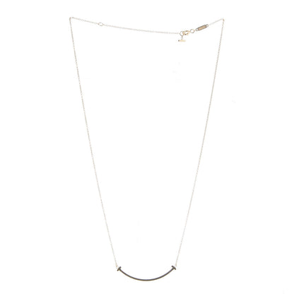 Tiffany 18K Yellow Gold Small T Smile Pendant Necklace 3 of 6