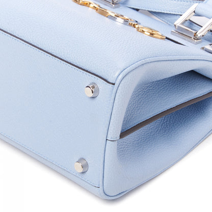Gucci Posillipo Grain Calfskin Small Zumi Top Handle Bag Porcelain Light Blue 4 of 8