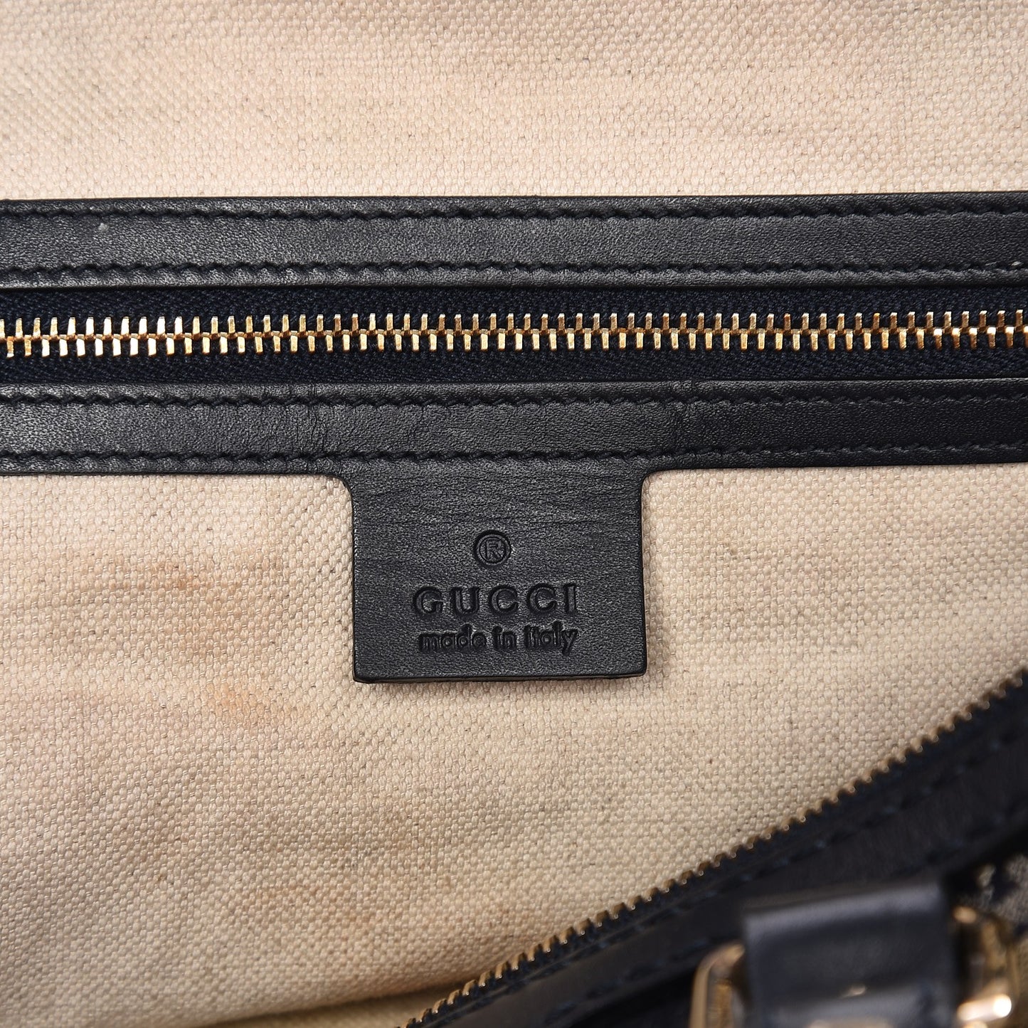 Monogram Selleria Calfskin Vintage Web Medium Boston Beige Blue