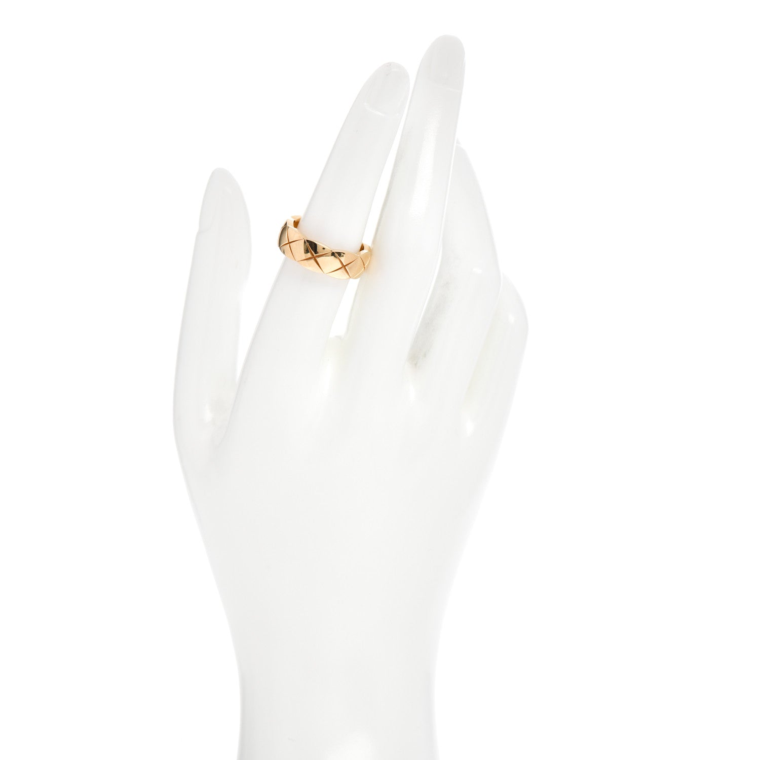 Chanel 18K Yellow Gold Small Coco Crush Ring 54 7 2 of 6
