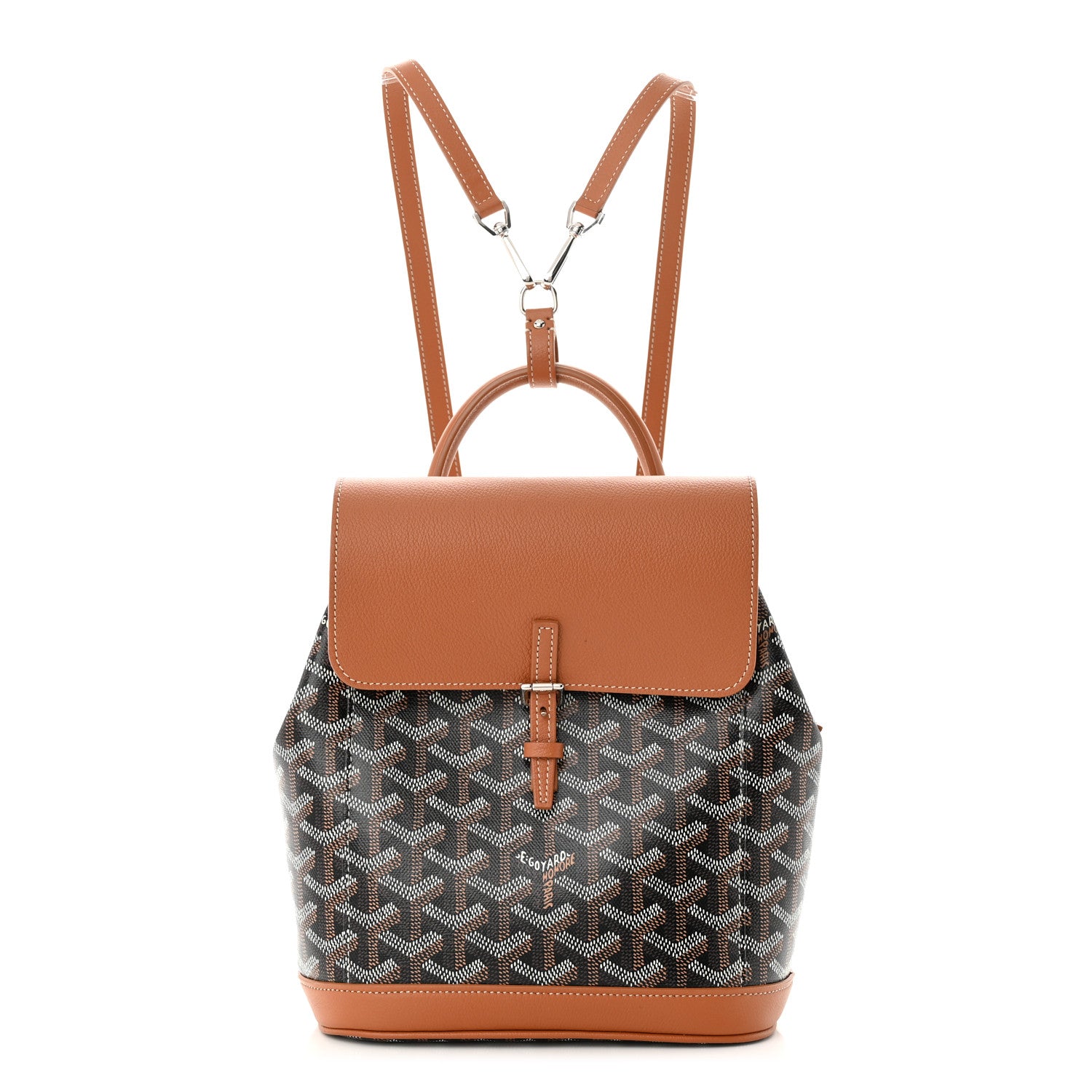 Goyard Goyardine Calfskin Mini Alpin Backpack Black Gold 1 of 10