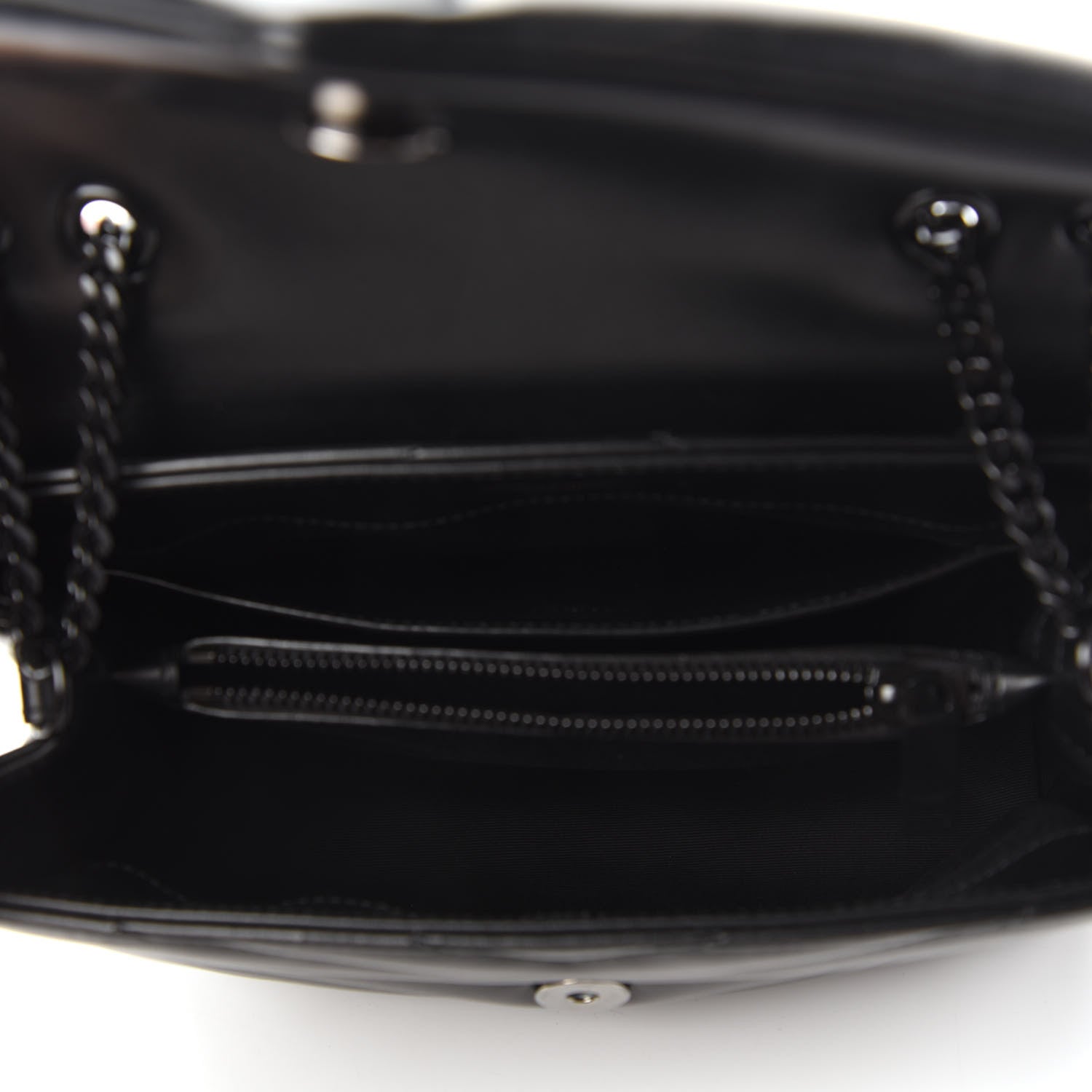 Saint Laurent Calfskin Y Quilted Monogram Small Loulou Chain Satchel Black 5 of 9