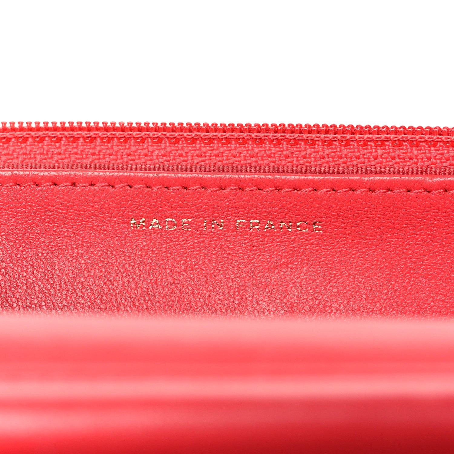 Chanel Lambskin Quilted Wallet On Chain WOC Light Red 7 of 13