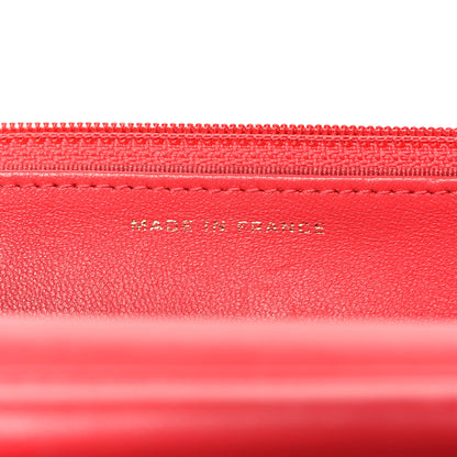 Chanel Lambskin Quilted Wallet On Chain WOC Light Red 7 of 13
