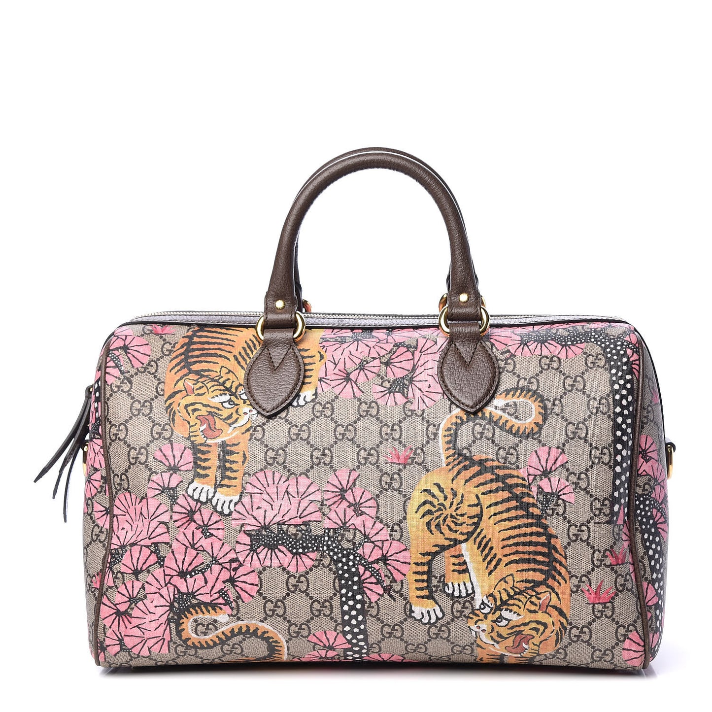 GG Supreme Monogram Bengal Medium Boston Beige PInk