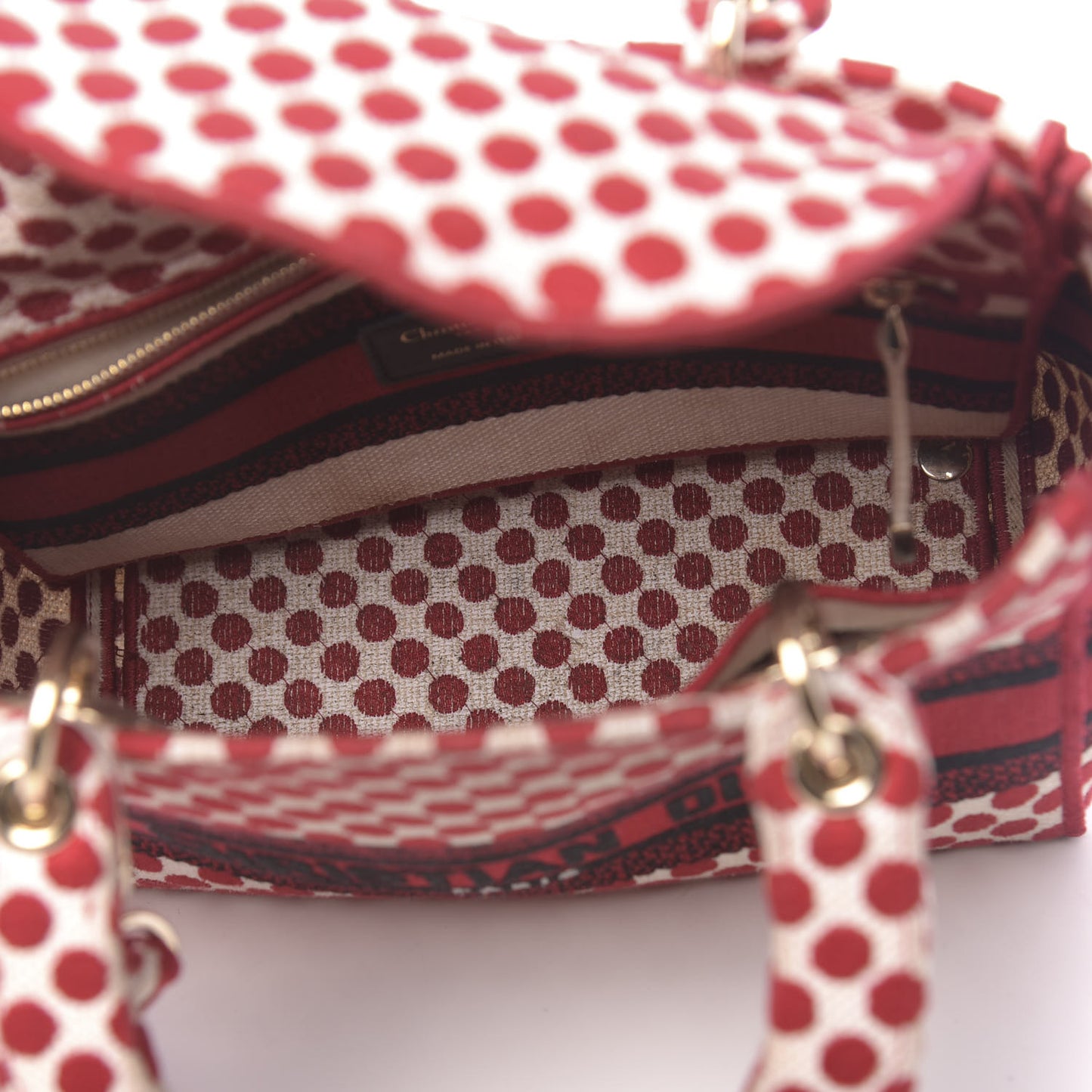 Canvas Medium DiorAmour Dots Lady D-Lite Red